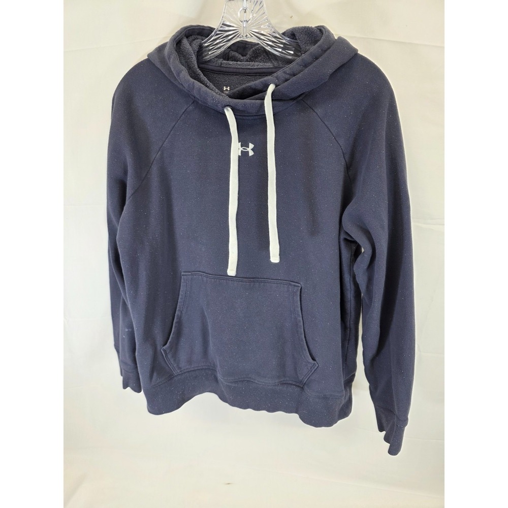 Under Armour Mens Rival Fleece Hoodie Navy Blue Loose Fit Small SM P CH‎